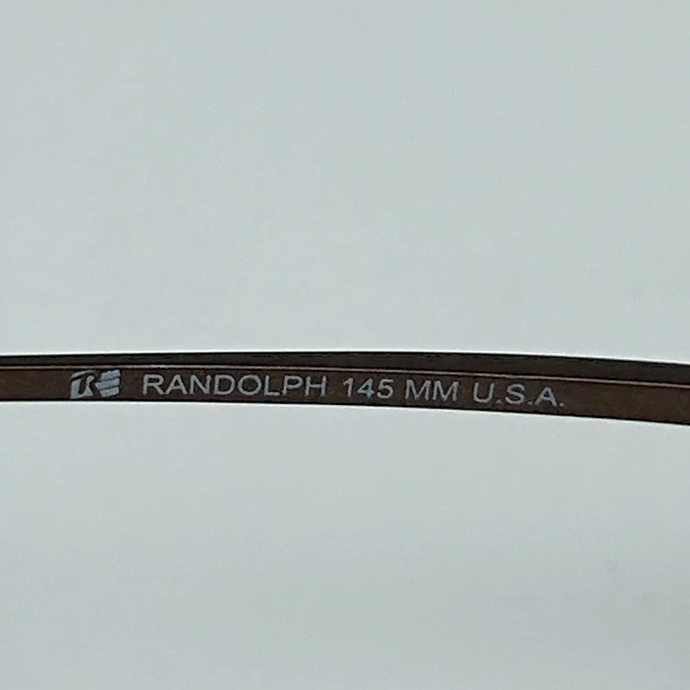 Randolph RE Elite Mens Eyeglasses Frame Brown Metal Rectangle 50-19-145 mm